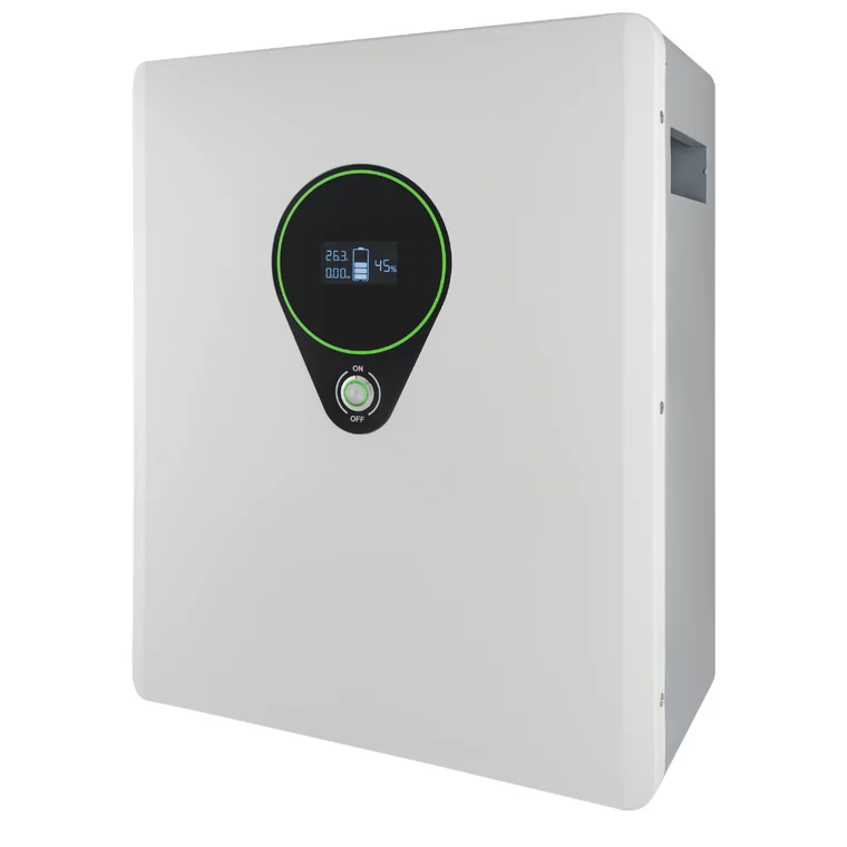 A wall mounted home battery storage unit
